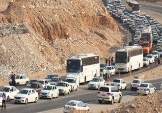 ترافیک روان و منظم رفت و برگشت زائرین در شهر ایلام