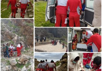نجات دو مصدوم در ۲ حادثه کوهستان توسط نجاتگران هلال احمر