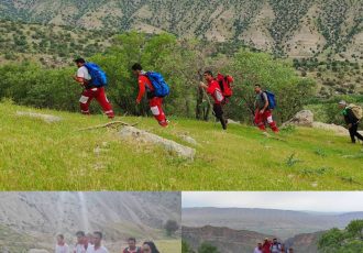 عملیات ۲۰ ساعته برای نجات ۴ فرد گیر افتاده در ارتفاعات کبیرکوه پشته زرانگوش شهرستان بدره توسط نجاتگران هلال احمر