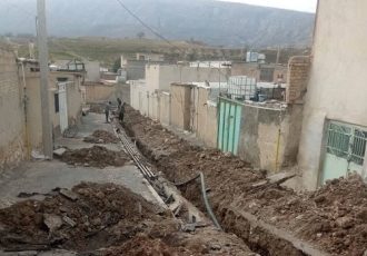 تغییر و جابجایی ۲۴۰۰ متر خط انتقال آب در شهرستان ایوان