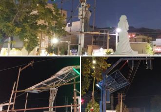 نصب پنل‌های خورشیدی در چهارراه‌های سطح شهر