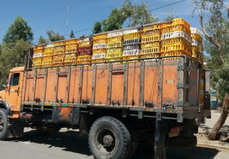 توقیف کامیون‌های حامل مرغ زنده قاچاق در دره‌شهر