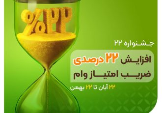 جشنواره ۲۲؛ افزایش ۲۲ درصدی در ضریب امتیاز وام قرض الحسنه مهر جشنواره ۲۲؛ افزایش ۲۲ درصدی در ضریب امتیاز وام قرض الحسنه مهر
